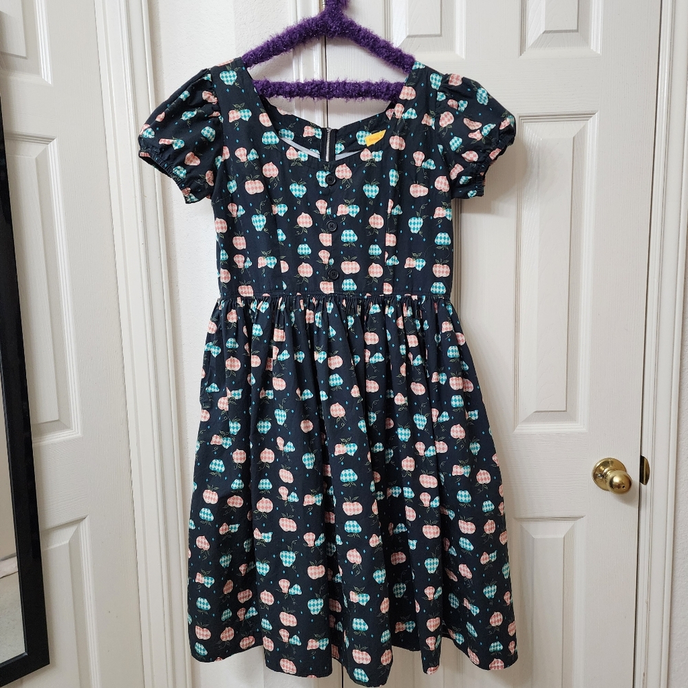3X Country Apples & Pears Peasant Dress